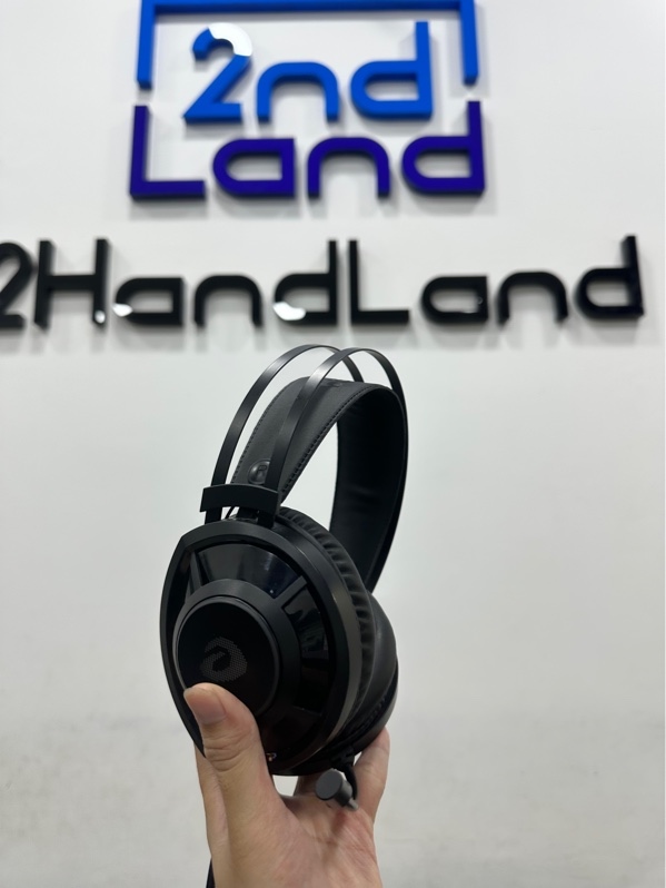 Tai nghe Gaming Dareu EH469 RGB - 1 mode : dây - Màu đen - Ngoại hình 97% - Đệm tai, đệm vòm đầu, hao mòn khá, đệm tai có vết rách nhẹ - Body