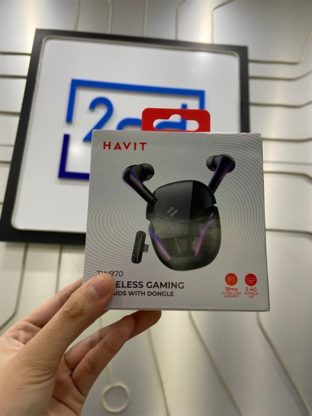 Tai nghe Havit TW 970 - 2 Mode : Receiver + Bluetooth - Màu đen - Ngoại hình: 98% - FullBox
