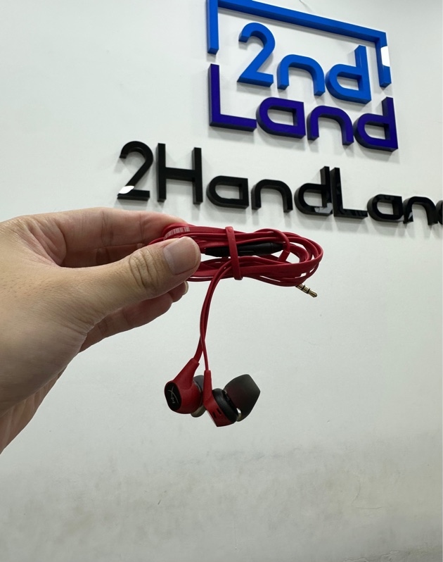 Tai nghe HyperX Cloud Earbuds - Màu đỏ - Ngoại hình 98% - Kèm túi đựng + Mút tai thay thế