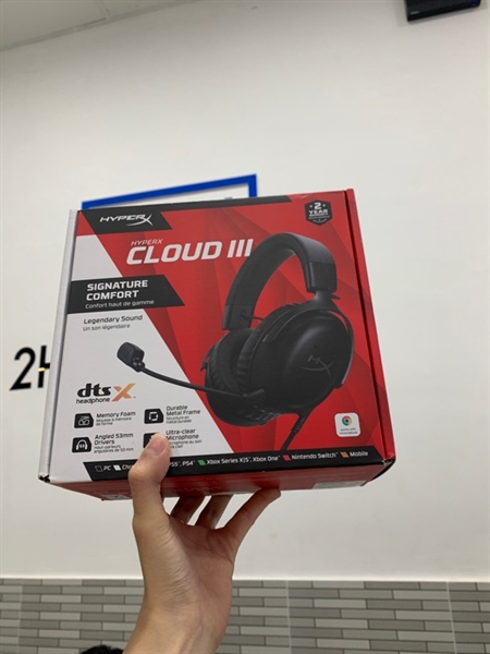 Tai nghe HyperX Cloud III Red - Màu đen - Ngoại hình: 98% - Box 3