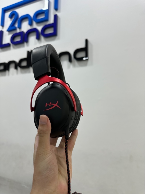 Tai nghe HyperX Cloud III S Wireless Black Red - Màu đen - Ngoại hình 98% - Kèm box + Dây kết nối + Micro + Cục chuyển type c to usb