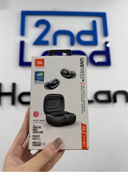 Tai nghe JBL Livefree 2 TWS - Màu đen - Ngoại hình 98% - Box