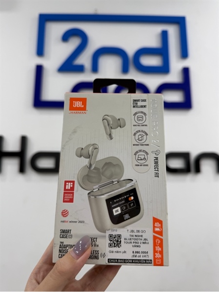 Tai nghe JBL Tour pro 2 - Màu kem - Ngoại hình 99% - Chưa kích hoạt BH - FullBox