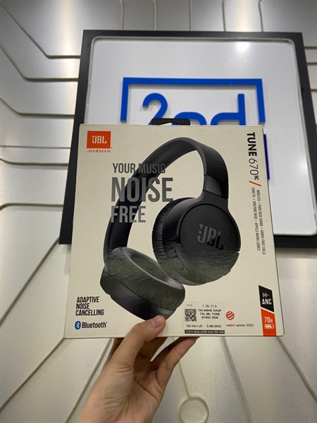 Tai nghe JBL Tune 670NC - Màu đen - Ngoại hình: 98% - Kèm Box