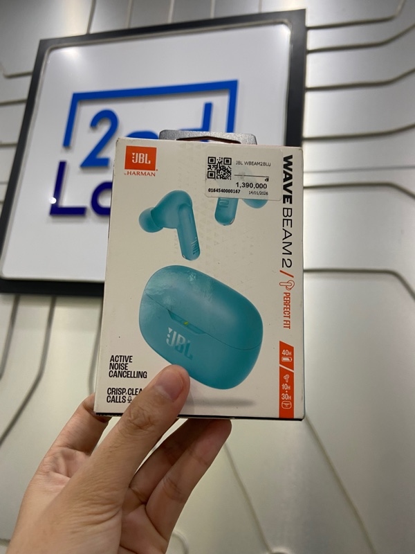 Tai nghe JBL Wave Beam 2 - Màu xanh dương - Ngoại hình: 97% - FullBox