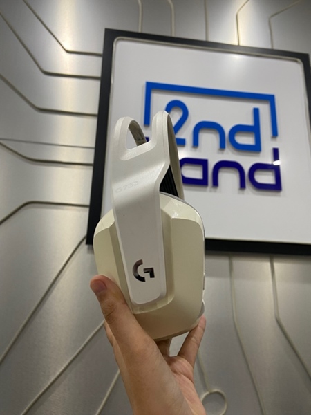 Tai nghe Logitech G733 - Màu trắng - Ngoại hình: 97% - Tróc đệm cao su vòng đầu - Body - Kèm mic + Receiver