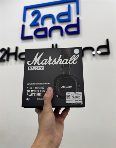 Tai nghe Marshall Major 5 - HÀNG CHÍNH HÃNG có tem ASH - Màu đen - Ngoại hình 98% - Fullbox 3