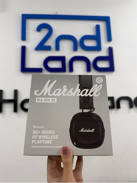Tai nghe Marshall Major IV - tem ASH - Màu đen - Ngoại hình 97% - tróc đệm 2 tai - kèm box