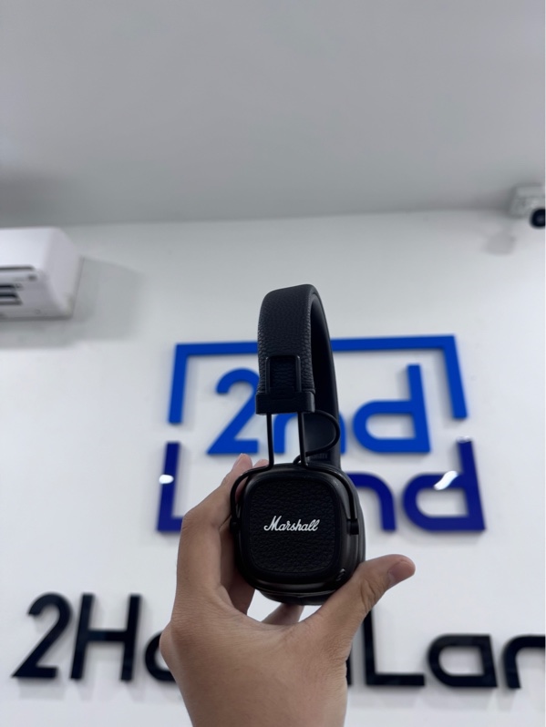 Tai nghe Marshall Major V - Màu đen - Ngoại hình 98% - Kèm 1 dây 3.5mm, 1 dây sạc c-c