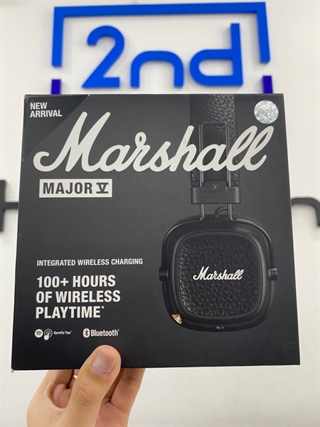 Tai nghe Marshall Major V - Màu đen - Ngoại hình 98% - Kèm Box , dây sạc , 3.5mm