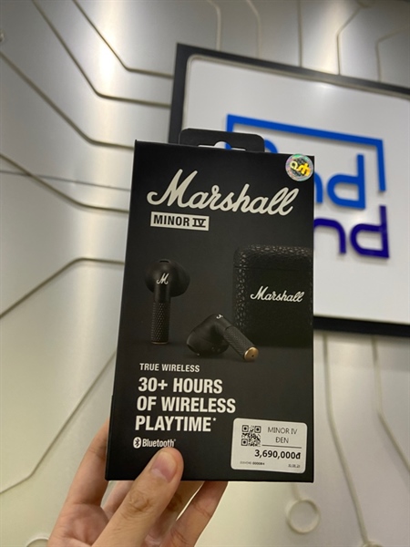 Tai nghe Marshall Minor 4 - Có tem ASH - Màu đen - Ngoại hình: 98% - FullBox