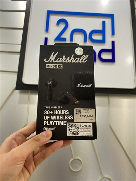 Tai nghe Marshall Minor 4 - Có tem ash - Màu đen - Ngoại hình: 98% - Kèm Box 3