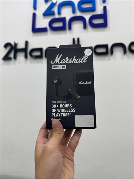 Tai nghe Marshall Minor 4 - Hàng chính hãng có tem ASH - Màu đen - Ngoại hình 98% - Kèm box