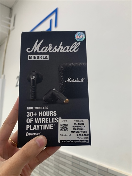 Tai nghe Marshall Minor IV - Màu đen - Ngoại hình: 98% - Body