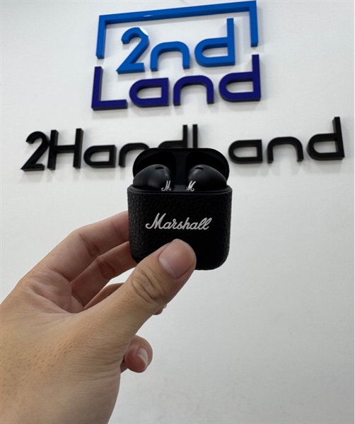 Tai nghe Marshall Minor IV - Màu đen - Ngoại hình 98% - Hàng chính hãng có tem ASH - Fullbox 1