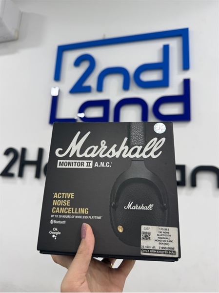 Tai nghe Marshall Monitor 2 ANC chính hãng có tem ASH - Màu đen - Ngoại hình 98% - Kèm Box
