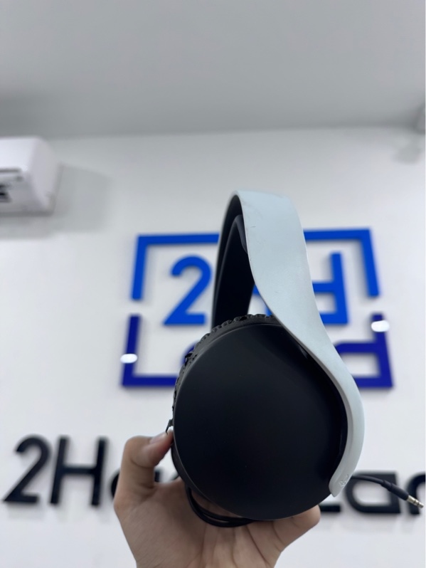 Tai nghe PS5 Sony Pulse 3D Wireless - Màu đen - Ngoại hình 96% - Tróc da nhiều, trầy ố vàng, mất USB kết nối - Kèm 1 dây kết nối 3.5mm