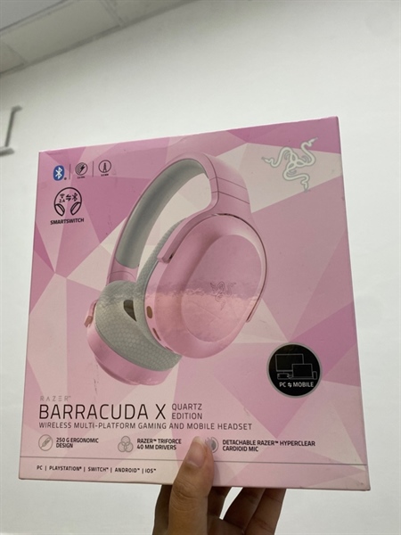 Tai nghe Razer Barracuda X - Ngoại hình 97% - Màu hồng - Tai ố - Fullbox