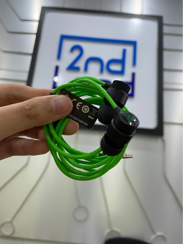 Tai Nghe Razer Hamer Head V3 - Màu xanh - Ngoại hình: 97% - Dây 3.5mm