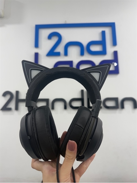 Tai nghe Razer Kraken Kitty Edition - Màu đen - Ngoại hình 97% - Tróc đệm đầu 2 bên tai - Box 1