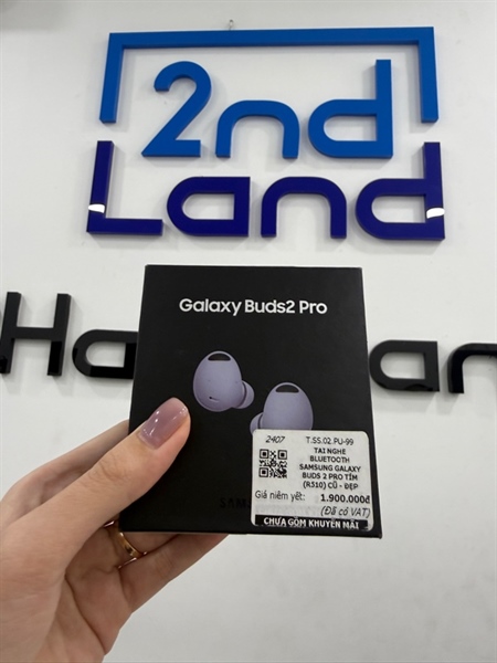 Tai nghe Samsung Buds 2 pro - Màu tím - Ngoại hình 97% - Tróc sơn - Kèm Box