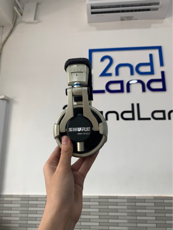 Tai nghe Shure SRH750DJ - Màu đen - Ngoại hình: 97% - Đã thay đệm đầu - Body - gãy khớp - SP KHÔNG BẢO HÀNH