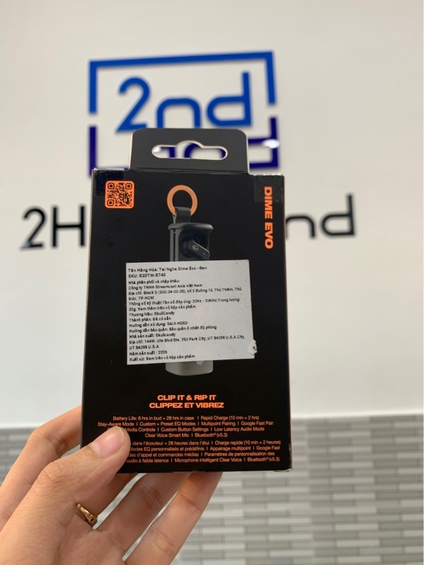 Tai nghe Skullcandy Dime Evo - Màu đen - Newseal