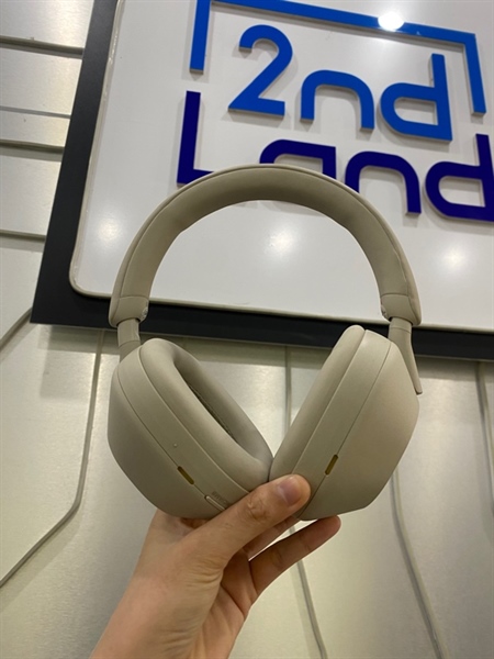 Tai nghe Sony WH-1000XM5 - Màu kem - Ngoại hình: 98% - Kèm túi + dây 3.5