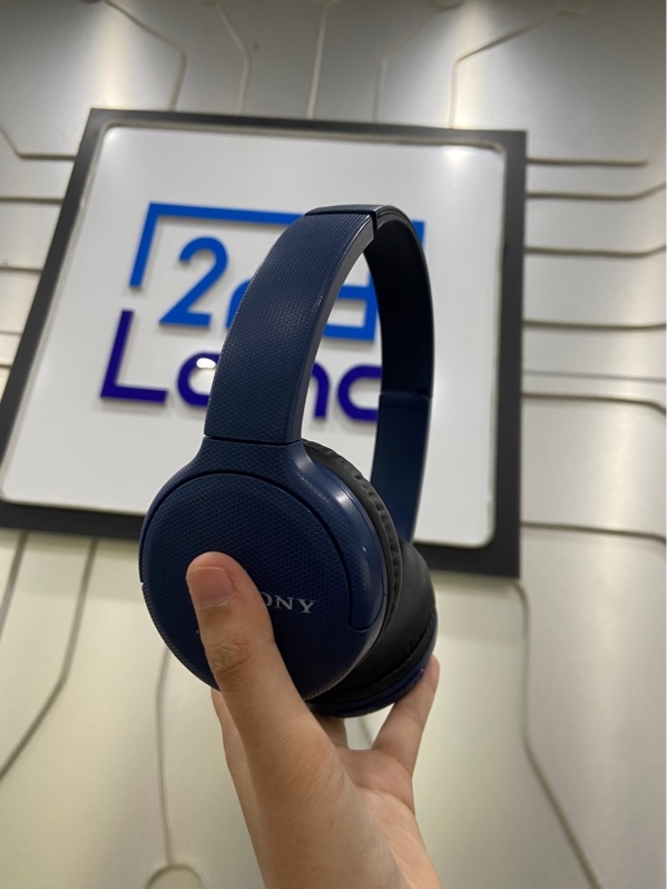 Tai nghe sony WH-CH510 - Màu xanh dương - Ngoại hình: 97% - Tai trái dán keo không xoay được - Body - không bảo hành