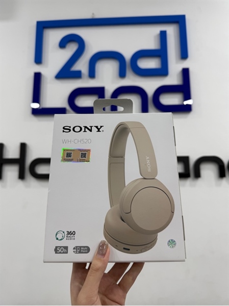 Tai nghe Sony WH-CH520 - Màu kem - Ngoại hình 98% - CBH đến 01/03/2026 - FullBox