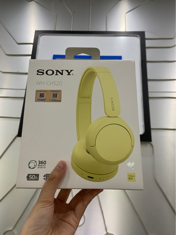 Tai nghe Sony WH-CH520 - Màu vàng - Ngoại hình: 98% - Fullbox