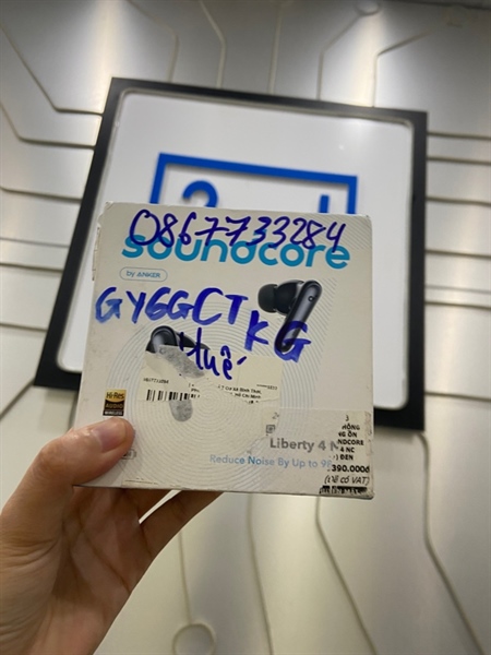 Tai nghe Soundcore By Anker Liberty 4 NC - Màu đen - Ngoại hình: 98% - Kèm Box + sạc 3