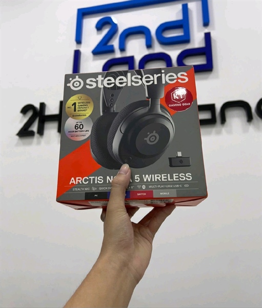Tai nghe Steelseries Arctis Nova 5 Wireless - 2 mode : bluetooth , receiver - Màu đen - Ngoại hình 97% - Fullbox 3