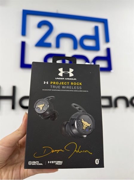 Tai nghe Under Armour Flash Project Rock Edition - Màu đen - Ngoại hình 98% - FullBox - tai chập chờn - không bảo hành