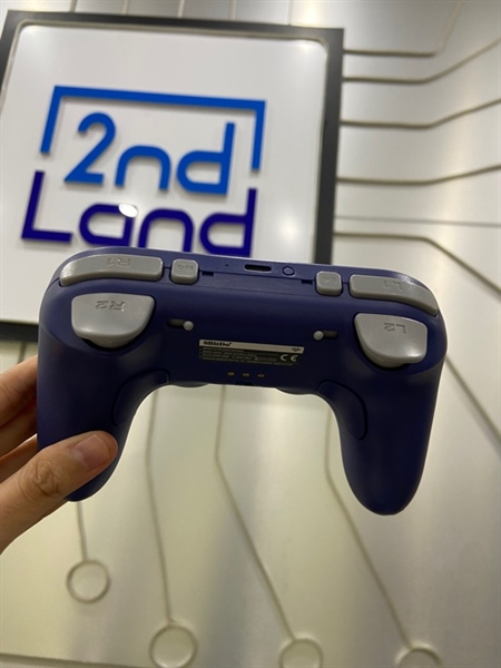 Tay cầm 8Bitdo Pro 3 - 3 Mode - Màu xanh tím - Ngoại hình: 98% - Kèm đế sạc + receiver + bộ cần analog + nút thay thế + cáp kết nối 1