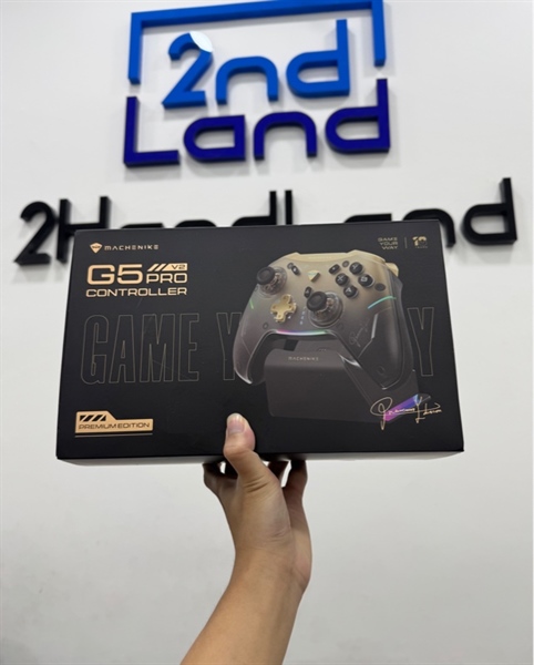 Tay cầm chơi game Machenike G5 Pro V2 - 3 mode - Màu đen vàng - Ngoại hình 99% - Fullbox 3