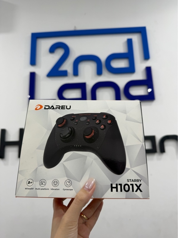 Tay cầm DareU H101X - 2 mode: dây,bluetooth - Màu đen - Ngoại hình 98% - FullBox
