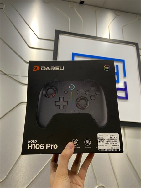 Tay cầm Dareu H106 Pro - 3 Mode: dây + Bluetooth + Receiver - Màu đen - Ngoại hình: 98% - FullBox