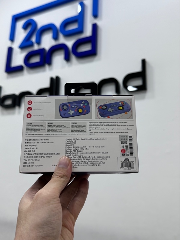 Tay cầm IINE Palm-Sized Retro Chronos Controller in Purple, Model: L1195 - 2 mode: dây + bluetooth - Màu tím - Newseal