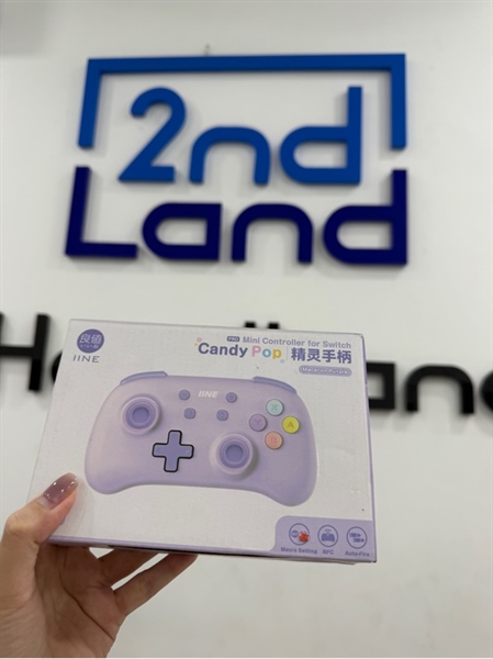 Tay cầm Mini for Switch Candy Pop - Màu tím - Ngoại hình 98% - Kèm Box
