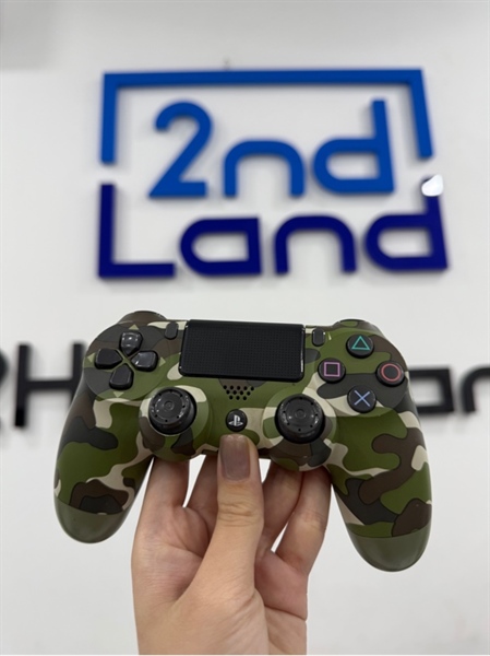 Tay cầm PS4 - Màu camo - Ngoại hình 97% - Mất cao su - Body