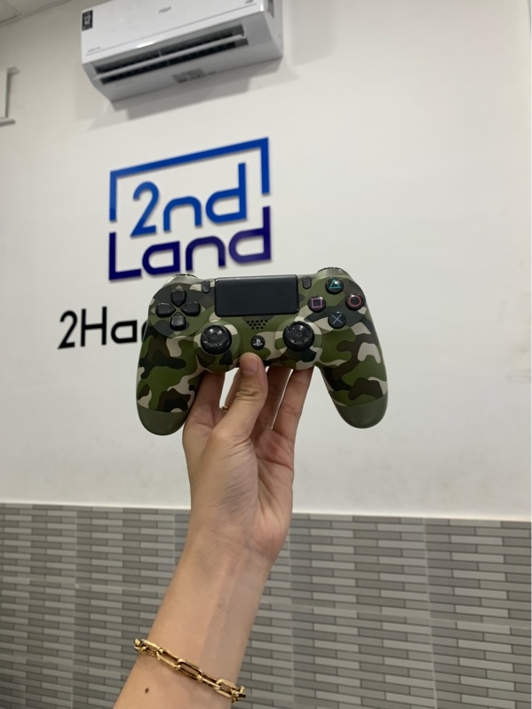 Tay cầm PS4 slim - Màu camo - Ngoại hình: 97% - Tróc 2 cao su - Body