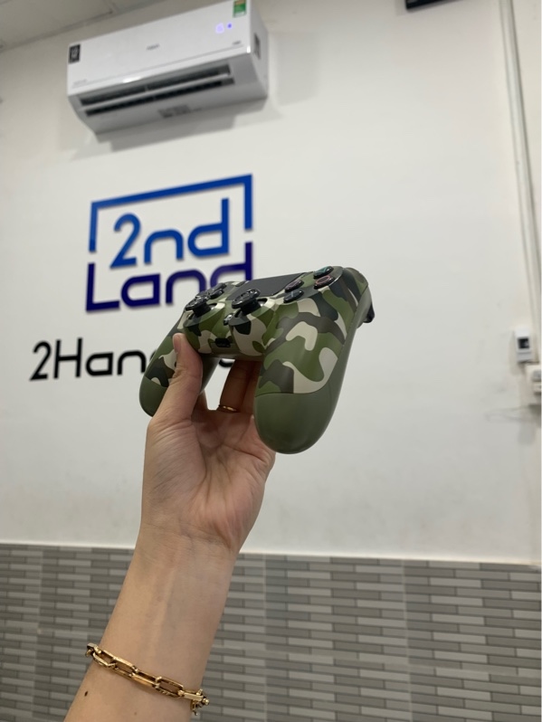 Tay cầm PS4 slim - Màu camo - Ngoại hình: 97% - Tróc 2 cao su - Body