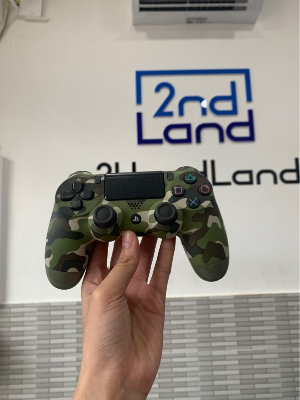 Tay cầm PS4 Slim - Màu camo - Ngoại hình: 98% - Run nhẹ analog trái - Body