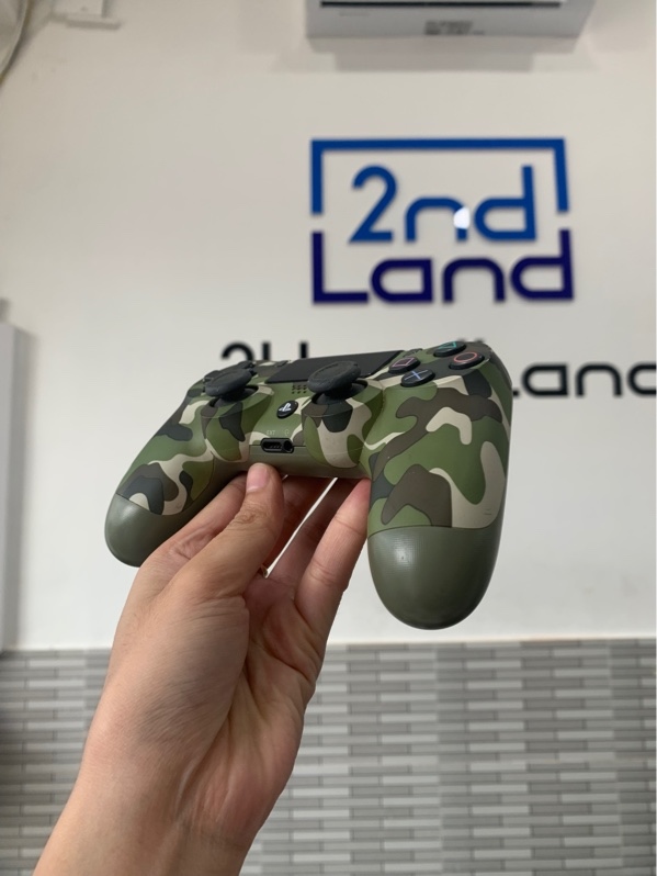 Tay cầm PS4 Slim - Màu camo - Ngoại hình: 98% - Run nhẹ analog trái - Body