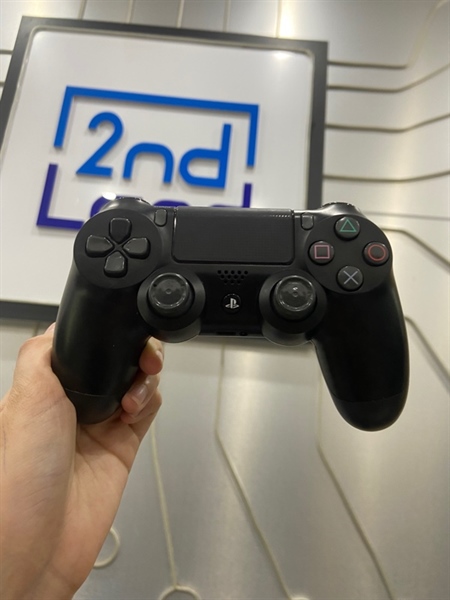 Tay cầm PS4 Slim - Màu đen - Ngoại hình: 98% - Tróc 2 đệm cao su analog - Body