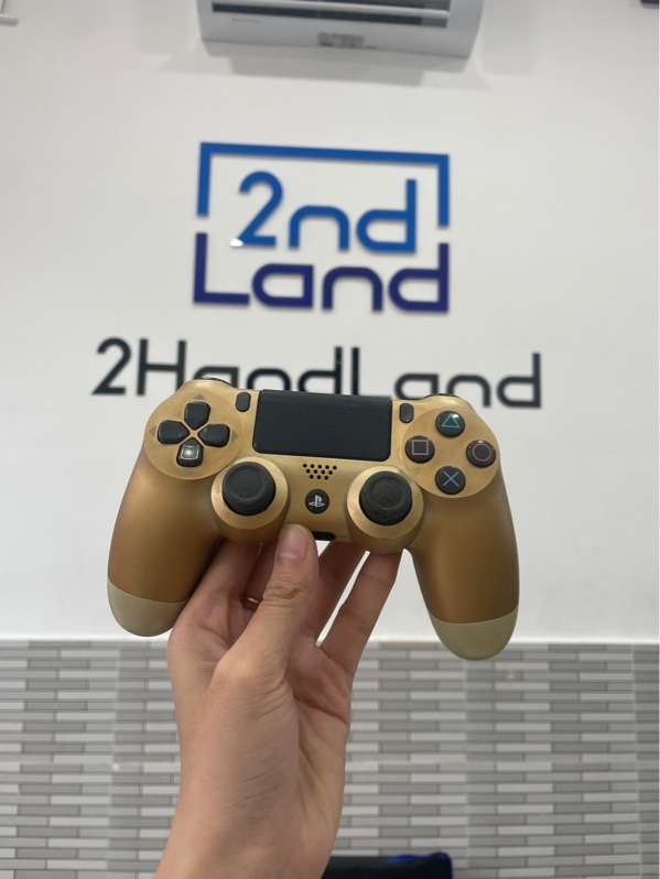 Tay cầm PS4 slim - Màu vàng - Ngoại hình: 97% - Tróc cao su 2 cần - Body