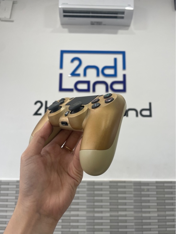 Tay cầm PS4 slim - Màu vàng - Ngoại hình: 97% - Tróc cao su 2 cần - Body