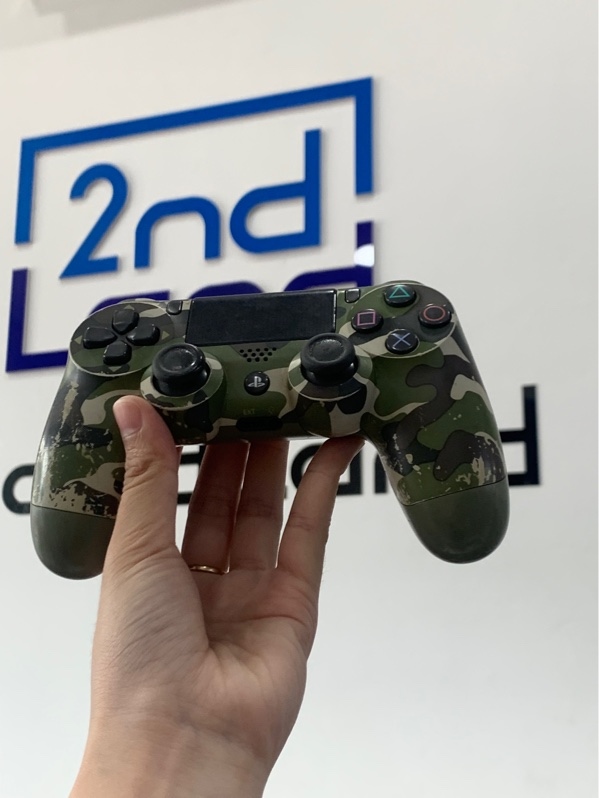 Tay cầm PS4 slim - Màu xanh camo - Ngoại hình: 96% - Body
