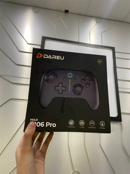 Tay cầm Wireless Dareu H106 Pro - 3 Mode - Màu đen - Ngoại hình: 98% - FullBox